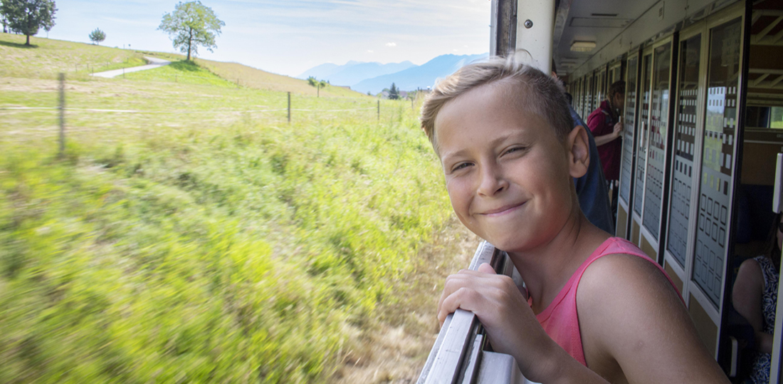 Herman Rådström, 11 år, på tågluff genom Europa.